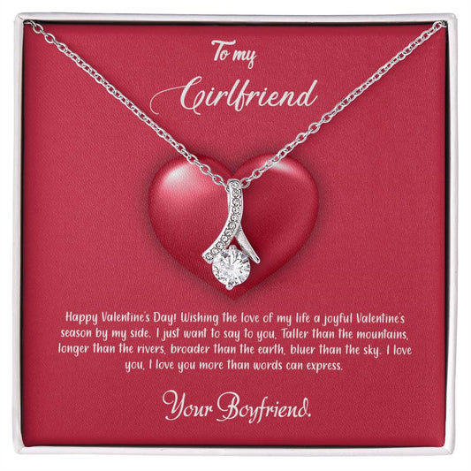 valentine-35c Alluring Beauty Necklace, Gift to my Girlfriend with Beautiful Message Card