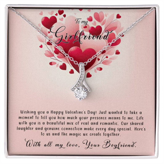 Valentine-st8c Alluring Beauty Necklace, Gift to my Girlfriend with Beautiful Message Card
