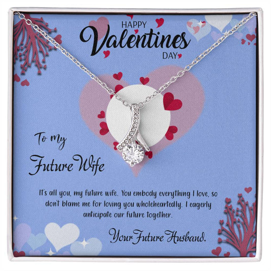 valentine-30d Alluring Beauty Necklace, Gift to my Future Wife with Beautiful Message Card