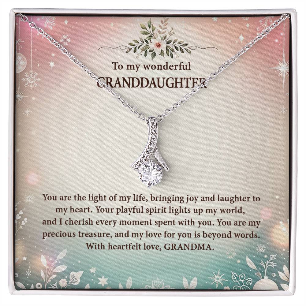 4057a Alluring Beauty Necklace, Gift to my Granddaughter with Beautiful Message Card