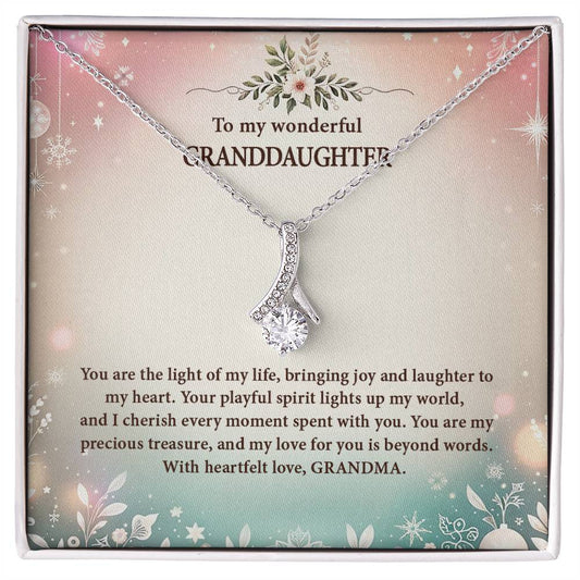 4057a Alluring Beauty Necklace, Gift to my Granddaughter with Beautiful Message Card