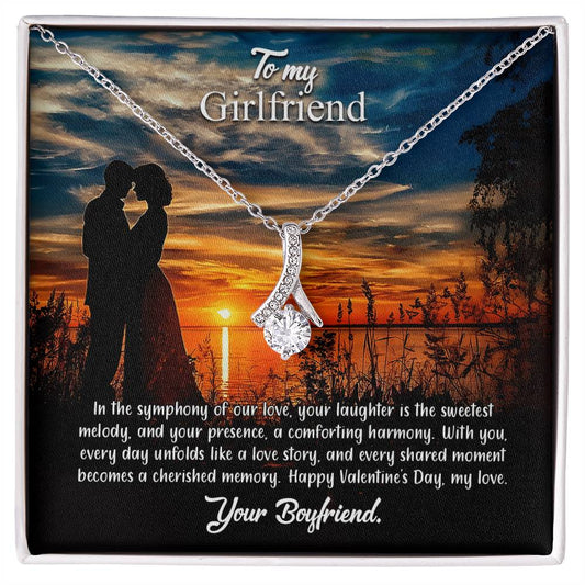 valentine-3c Alluring Beauty Necklace, Gift to my Girlfriend with Beautiful Message Card