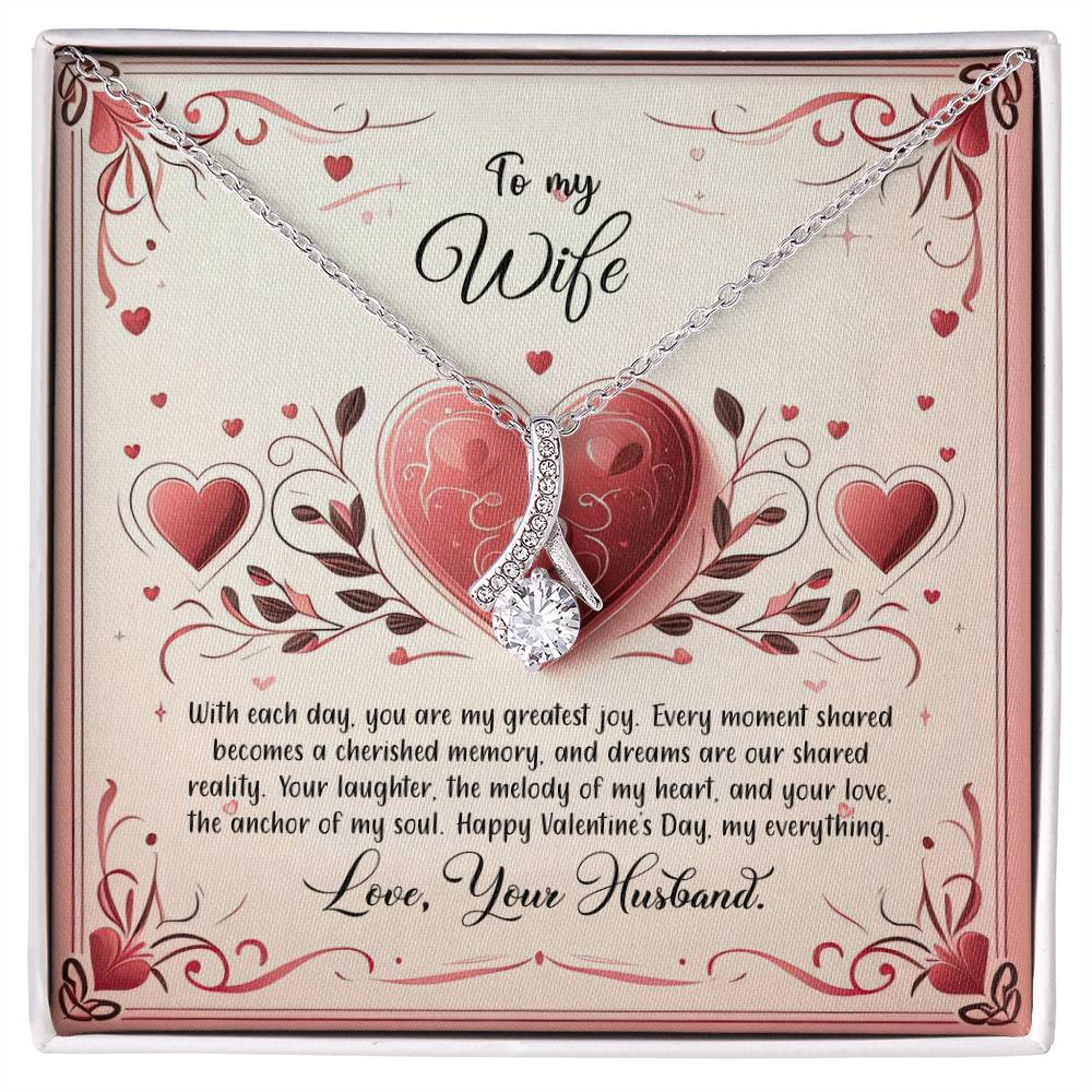 Valentine-st12a Alluring Beauty Necklace, Gift to my Wife with Beautiful Message Card