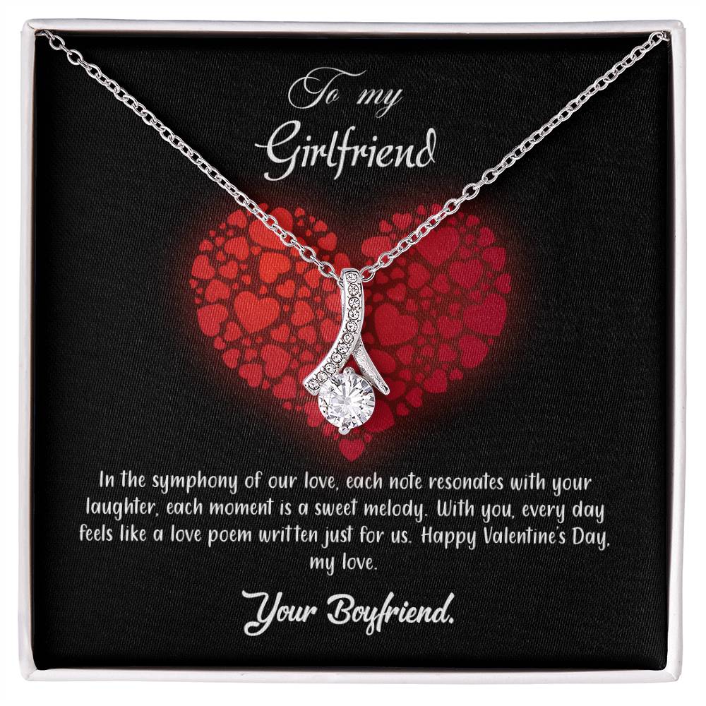 valentine-23c Alluring Beauty Necklace, Gift to my Girlfriend with Beautiful Message Card