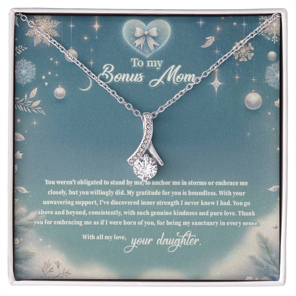 4045 (a) Alluring Beauty Necklace, Gift to my Stepmom with Beautiful Message Card