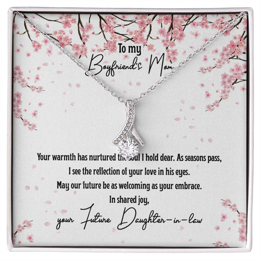 4040 c Alluring Beauty Necklace, Gift to my Boyfriend's Mom with Beautiful Message Card