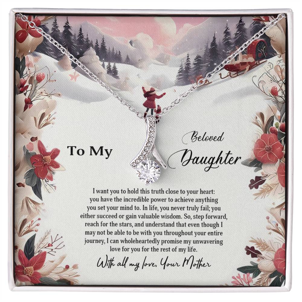 4023c Alluring Beauty Necklace, Gift to My Daughter with Beautiful Message Card