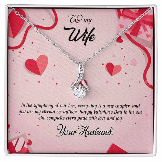 valentine-15a Alluring Beauty Necklace, Gift to my Wife with Beautiful Message Card