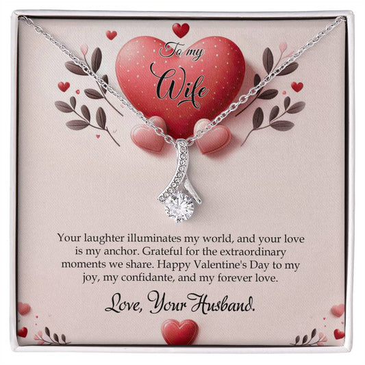 Valentine-st13a Alluring Beauty Necklace, Gift to my Wife with Beautiful Message Card