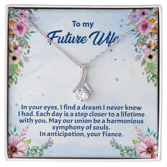 4038c Alluring Beauty Necklace, Gift to my Future Wife with Beautiful Message Card