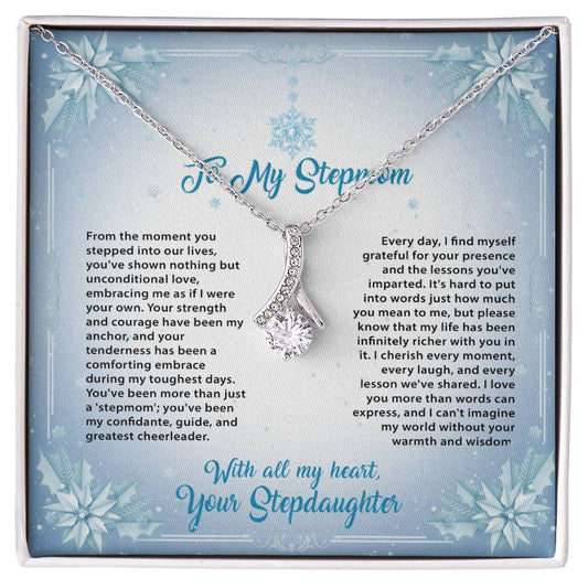 95315 a Alluring Beauty Necklace, Gift to my Stepmom with Beautiful Message Card