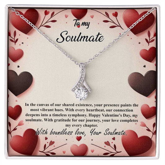 Valentine-st7b Alluring Beauty Necklace, Gift to my Soulmate with Message Card