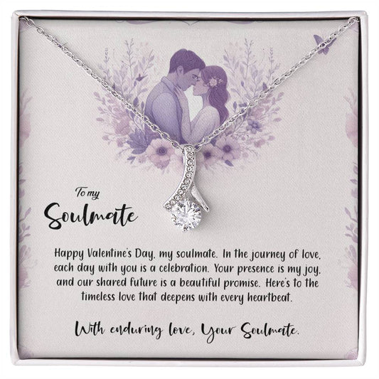 Valentine-st14b Alluring Beauty Necklace, Gift to my Soulmate with Message Card