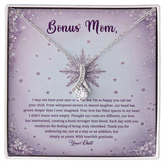 95314 a Alluring Beauty Necklace, Gift to my Stepmom with Beautiful Message Card