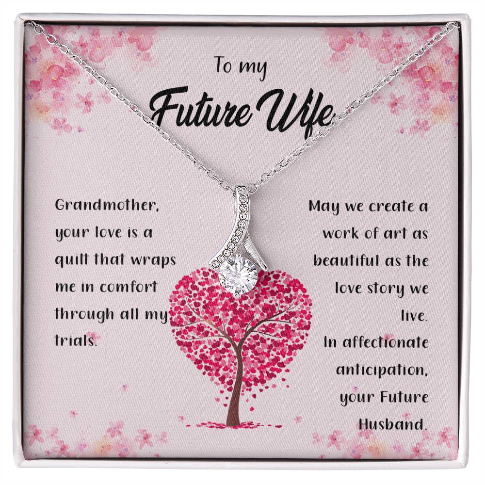 4042b fix Alluring Beauty Necklace, Gift to my Future Wife with Beautiful Message Card