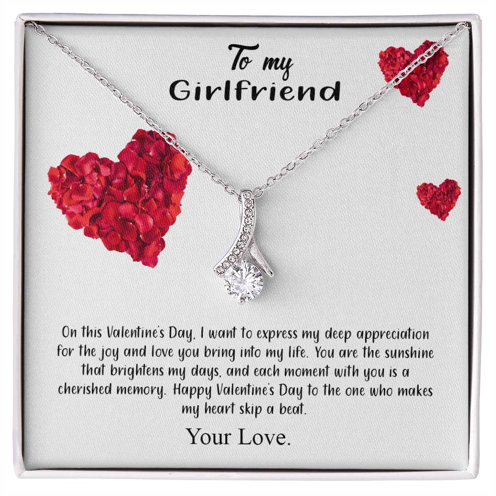 valentine-17c Alluring Beauty Necklace, Gift to my Girlfriend with Beautiful Message Card