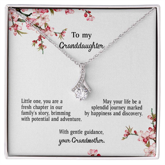 4039d Alluring Beauty Necklace, Gift to my Granddaughter with Beautiful Message Card