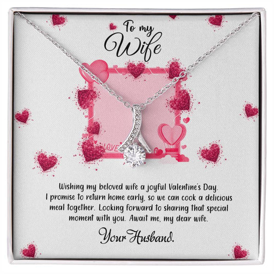 valentine-32b Alluring Beauty Necklace, Gift to my Soulmate with Message Card