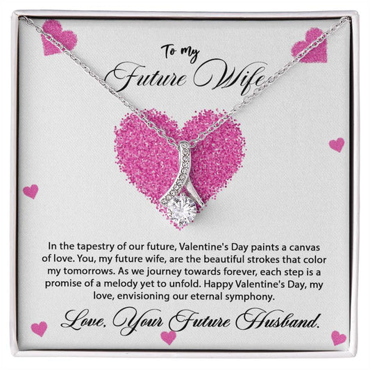 valentine-8d Alluring Beauty Necklace, Gift to my Future Wife with Beautiful Message Card