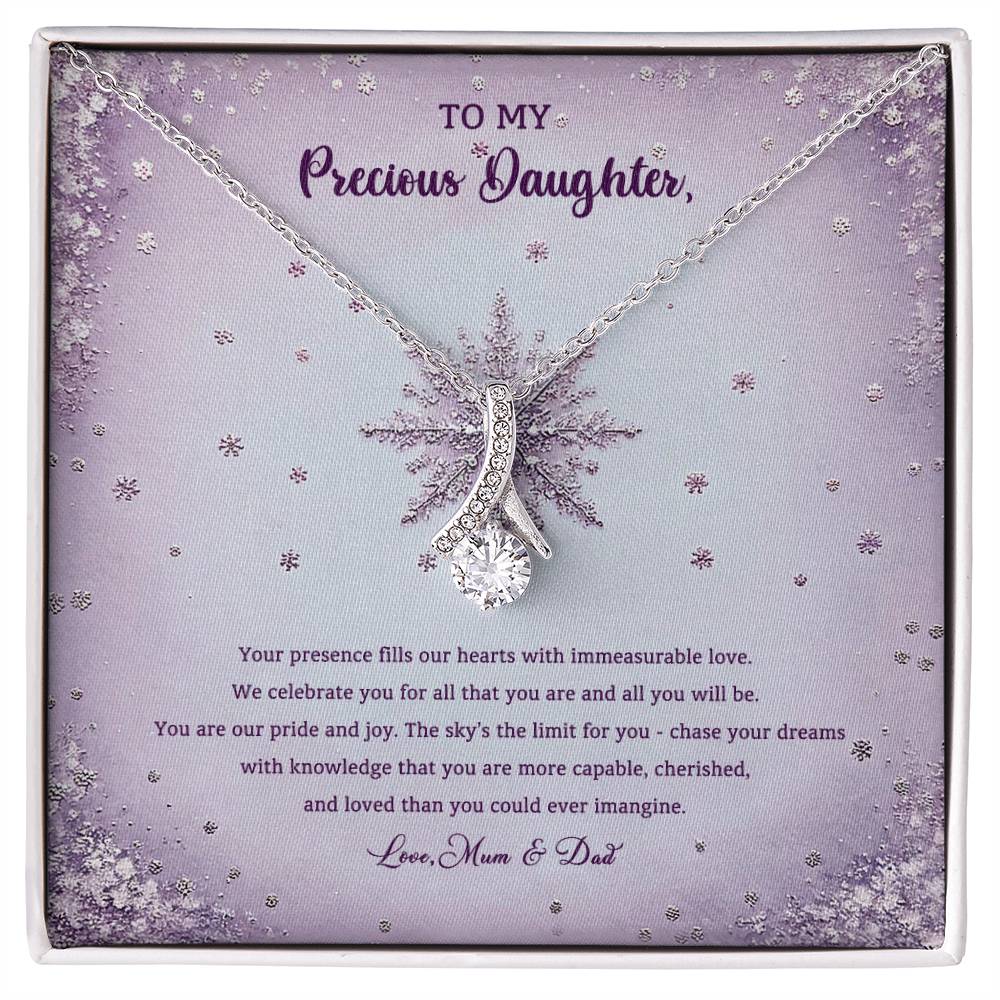 95314-c Alluring Beauty Necklace, Gift to My Daughter with Beautiful Message Card