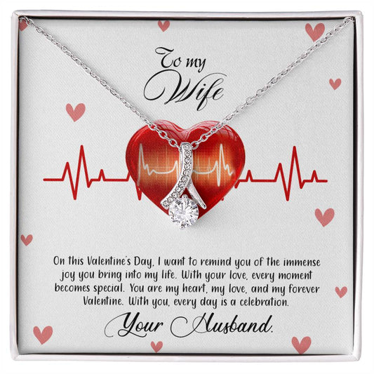 valentine-33a Alluring Beauty Necklace, Gift to my Wife with Beautiful Message Card