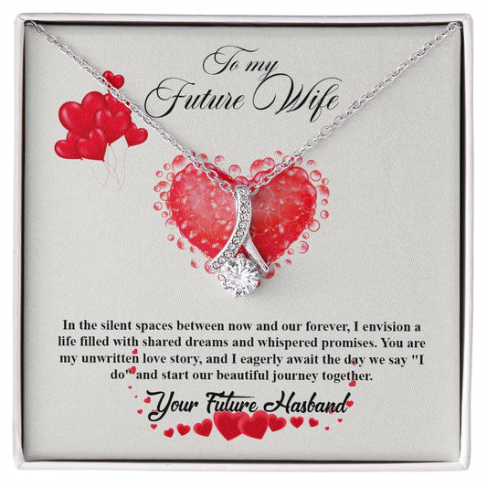 valentine-20d Alluring Beauty Necklace, Gift to my Future Wife with Beautiful Message Card