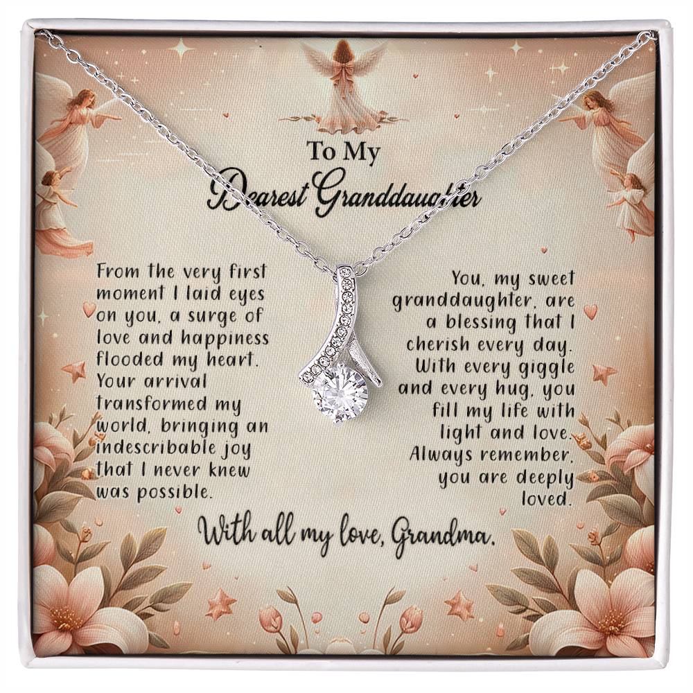 4052a Alluring Beauty Necklace, Gift to my Granddaughter with Beautiful Message Card