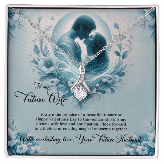 Valentine-st29d Alluring Beauty Necklace, Gift to my Future Wife with Beautiful Message Card