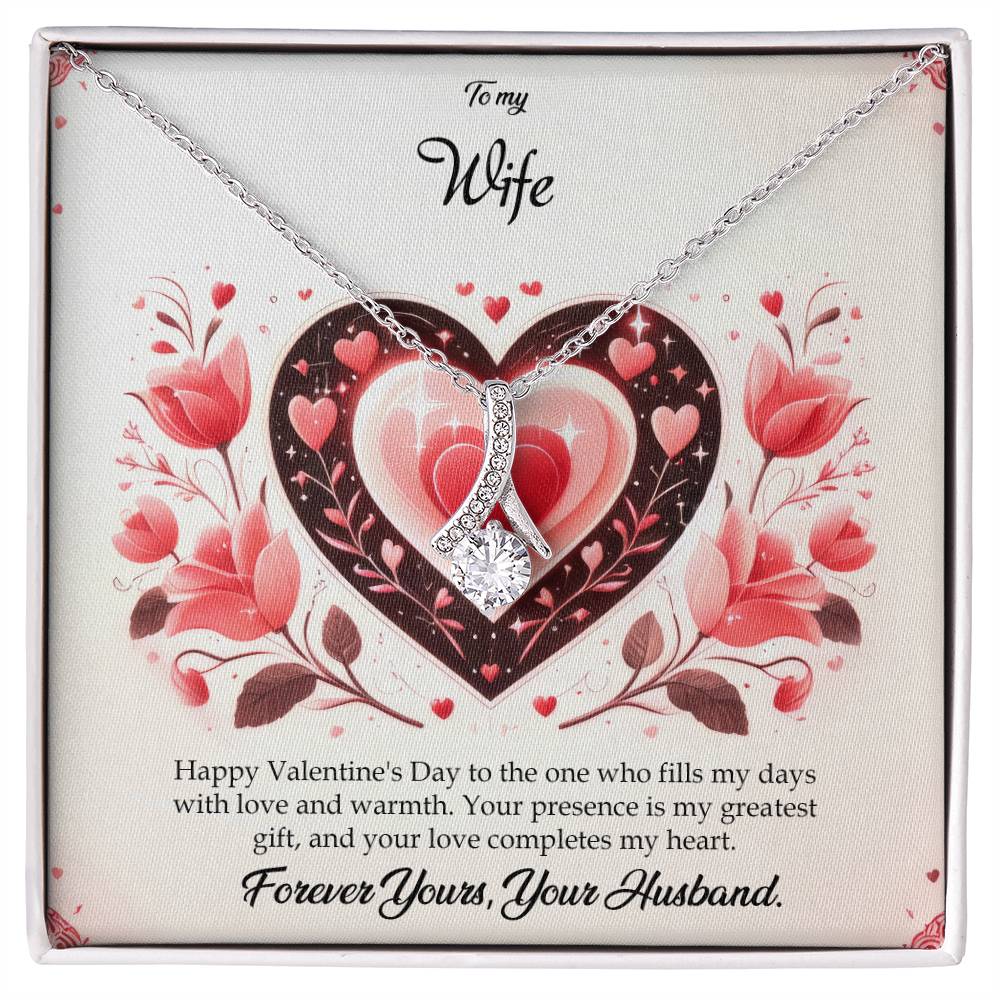 Valentine-st5a Alluring Beauty Necklace, Gift to my Wife with Beautiful Message Card