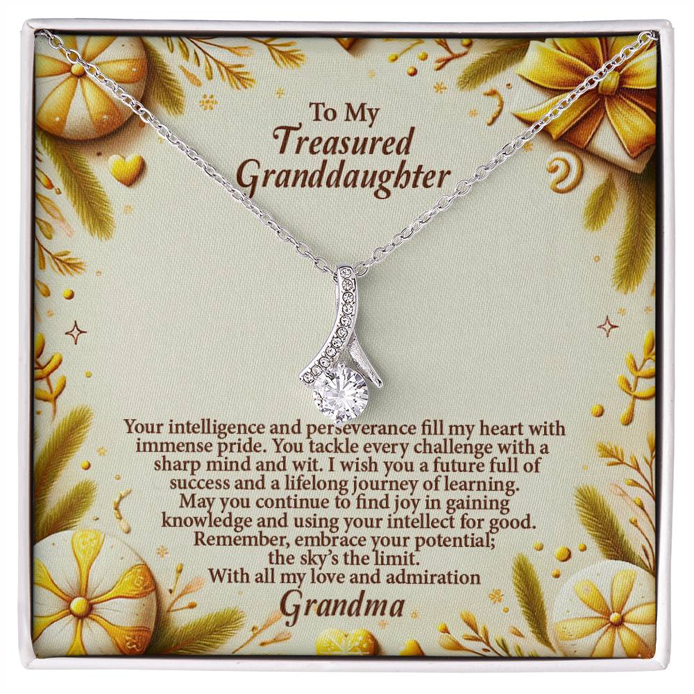 4056b Alluring Beauty Necklace, Gift to my Granddaughter with Beautiful Message Card