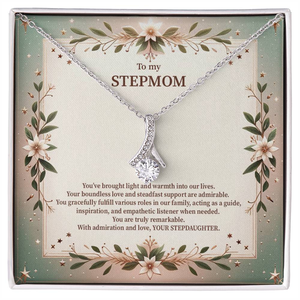 4049c Alluring Beauty Necklace, Gift to my Stepmom with Beautiful Message Card