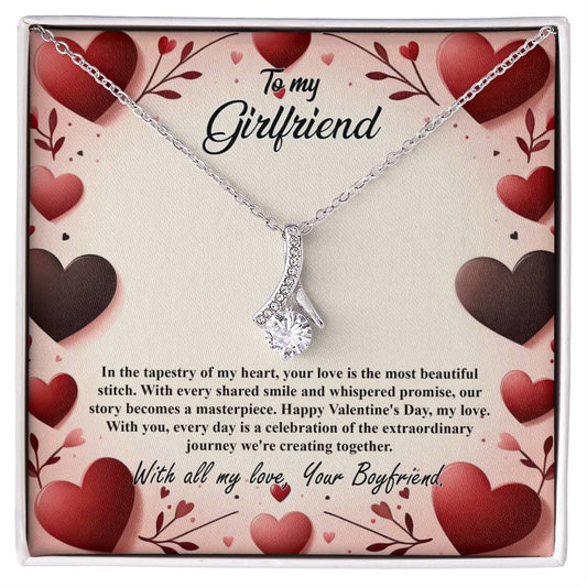 Valentine-st7c Alluring Beauty Necklace, Gift to my Girlfriend with Beautiful Message Card