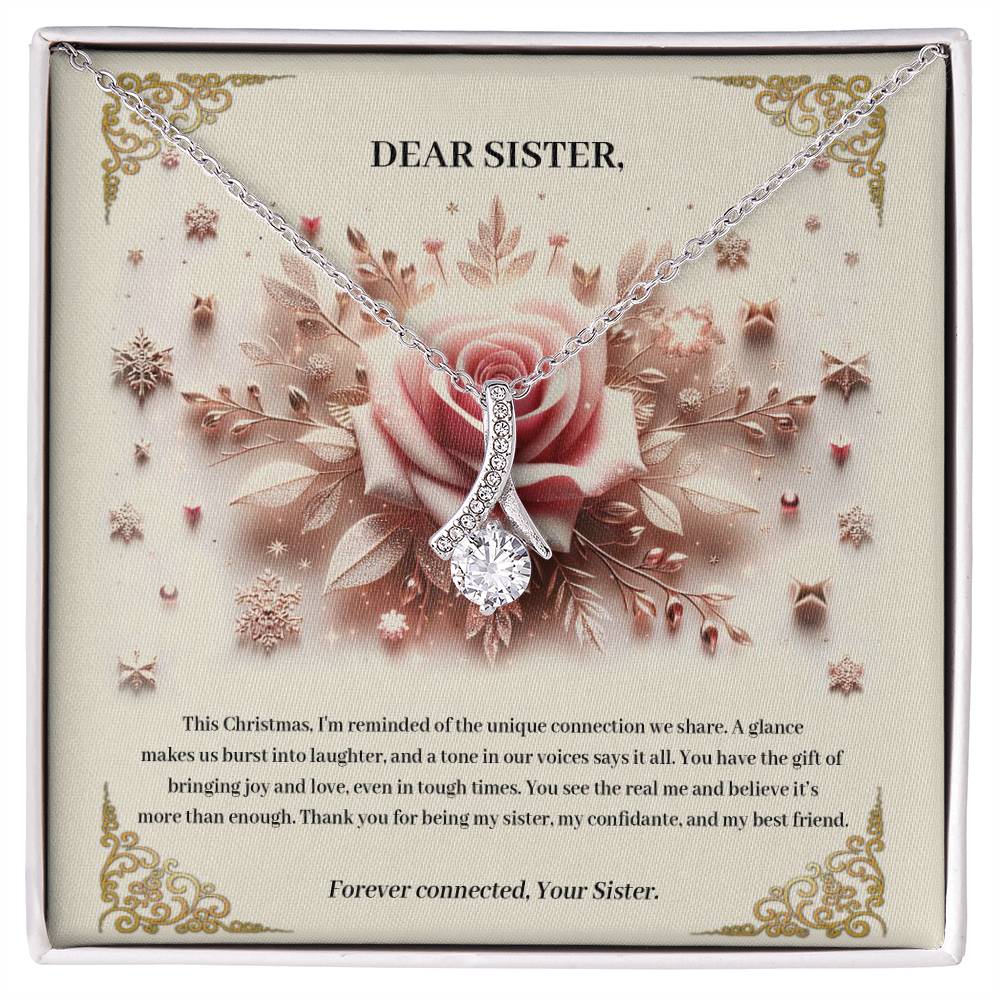 95341b Alluring Beauty Necklace, Gift to my Sister with Beautiful Message Card