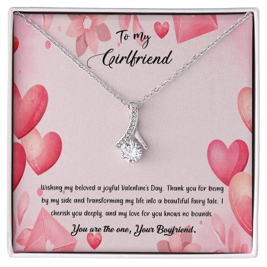 valentine-37c Alluring Beauty Necklace, Gift to my Girlfriend with Beautiful Message Card