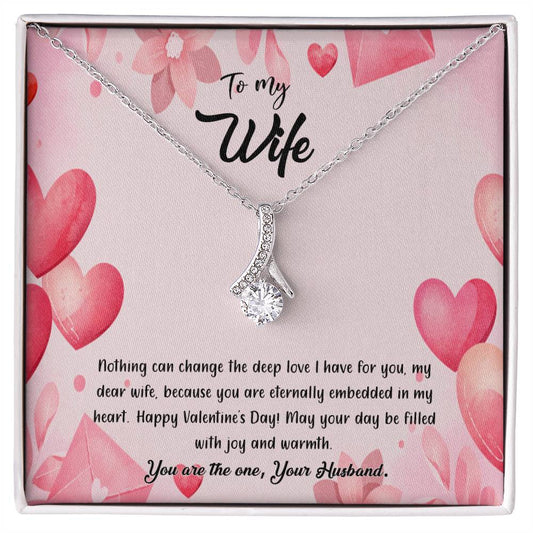 valentine-37a Alluring Beauty Necklace, Gift to my Wife with Beautiful Message Card