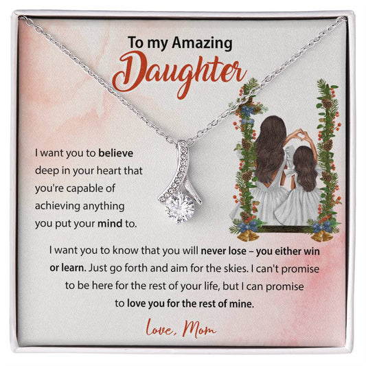 94683c Alluring Beauty Necklace, Gift to My Daughter with Beautiful Message Card