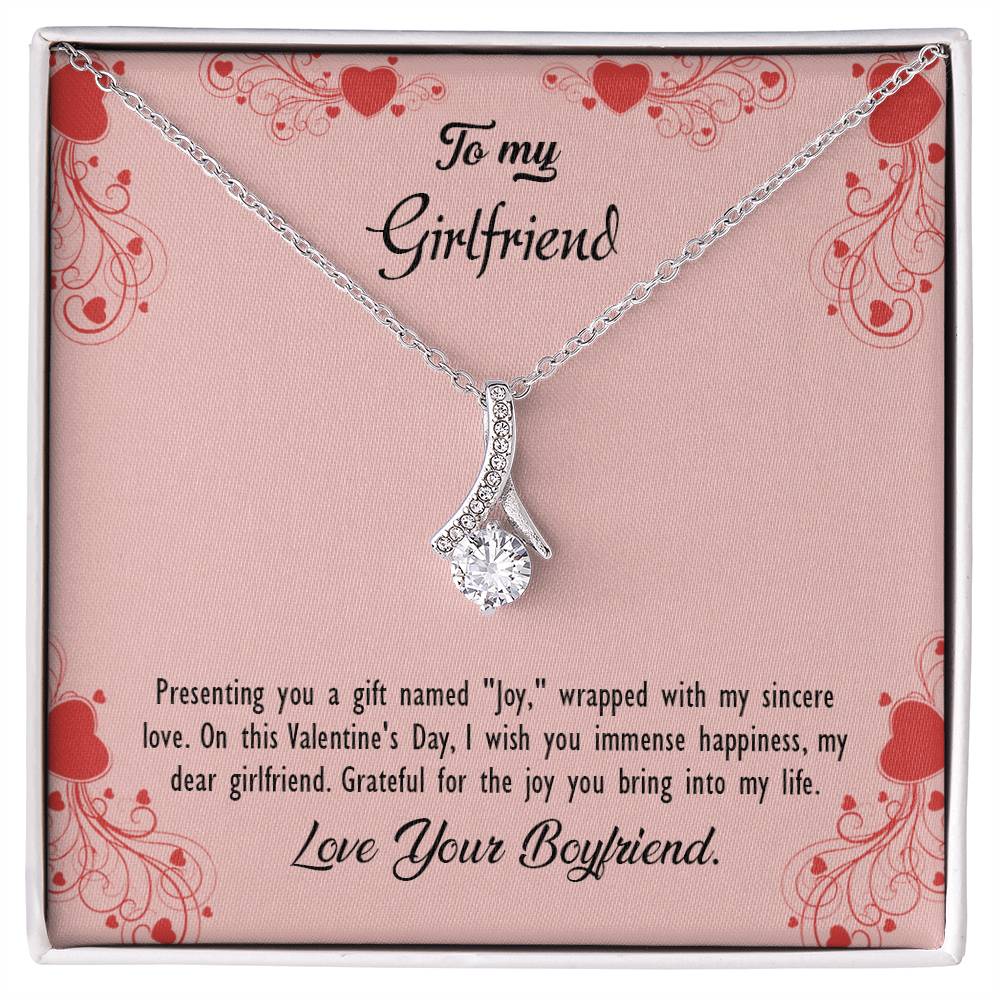 valentine-29c Alluring Beauty Necklace, Gift to my Girlfriend with Beautiful Message Card