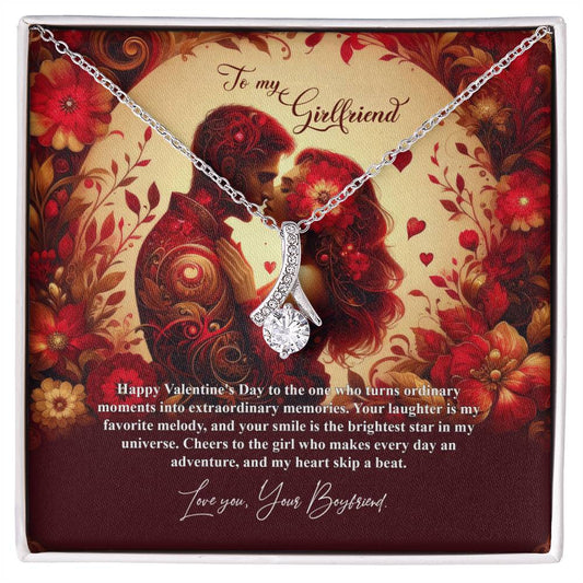 Valentine-st31c Alluring Beauty Necklace, Gift to my Girlfriend with Beautiful Message Card