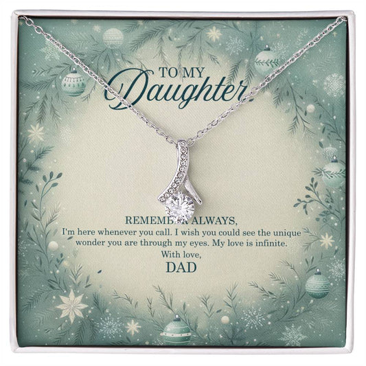 95320 a Alluring Beauty Necklace, Gift to My Daughter with Beautiful Message Card