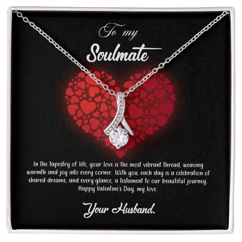 valentine-23b Alluring Beauty Necklace, Gift to my Soulmate with Message Card