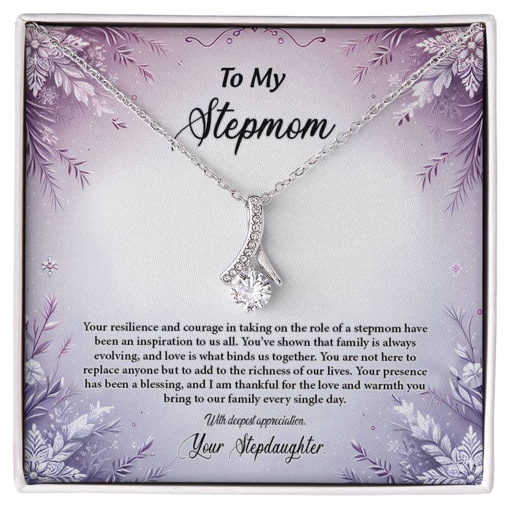 4054b Alluring Beauty Necklace, Gift to my Stepmom with Beautiful Message Card