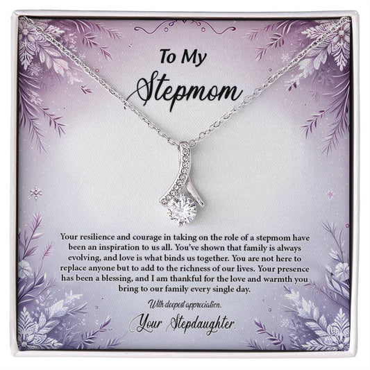 4054b Alluring Beauty Necklace, Gift to my Stepmom with Beautiful Message Card