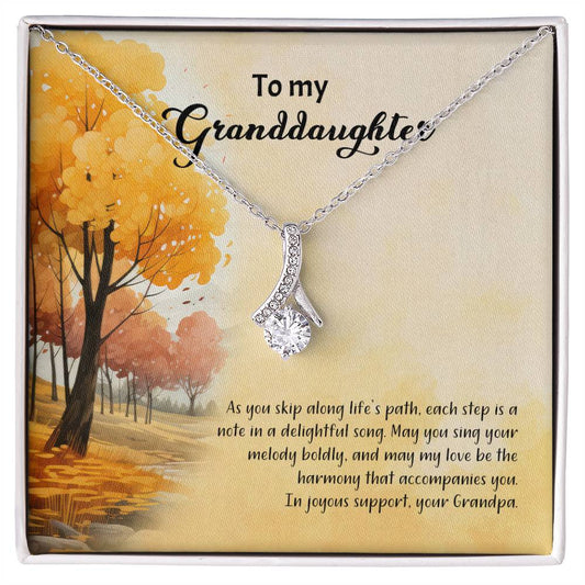 4041d Alluring Beauty Necklace, Gift to my Granddaughter with Beautiful Message Card