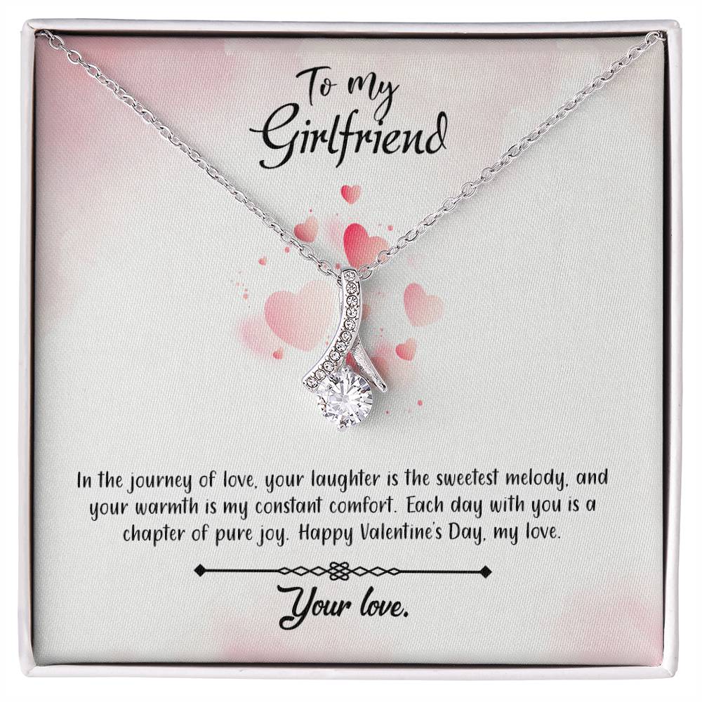 valentine-12c Alluring Beauty Necklace, Gift to my Girlfriend with Beautiful Message Card