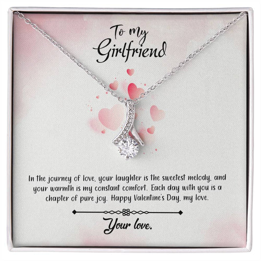 valentine-12c Alluring Beauty Necklace, Gift to my Girlfriend with Beautiful Message Card