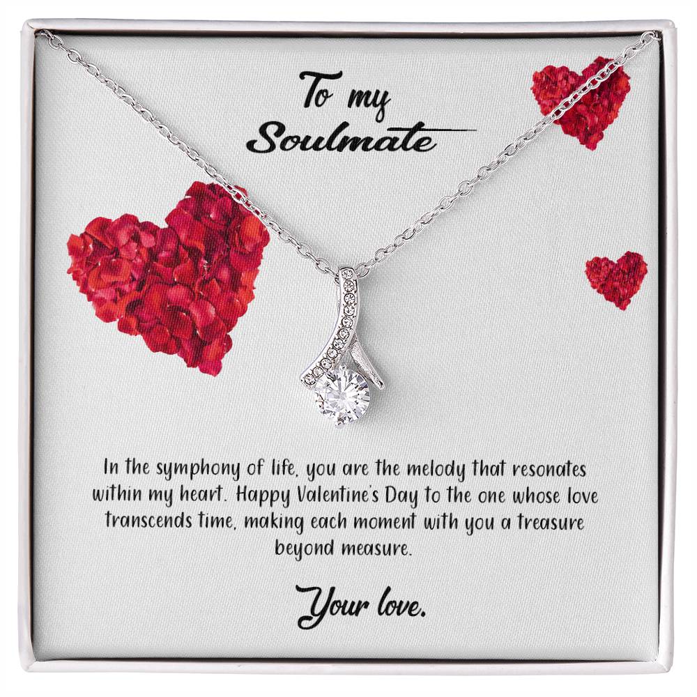 valentine-17b Alluring Beauty Necklace, Gift to my Soulmate with Message Card