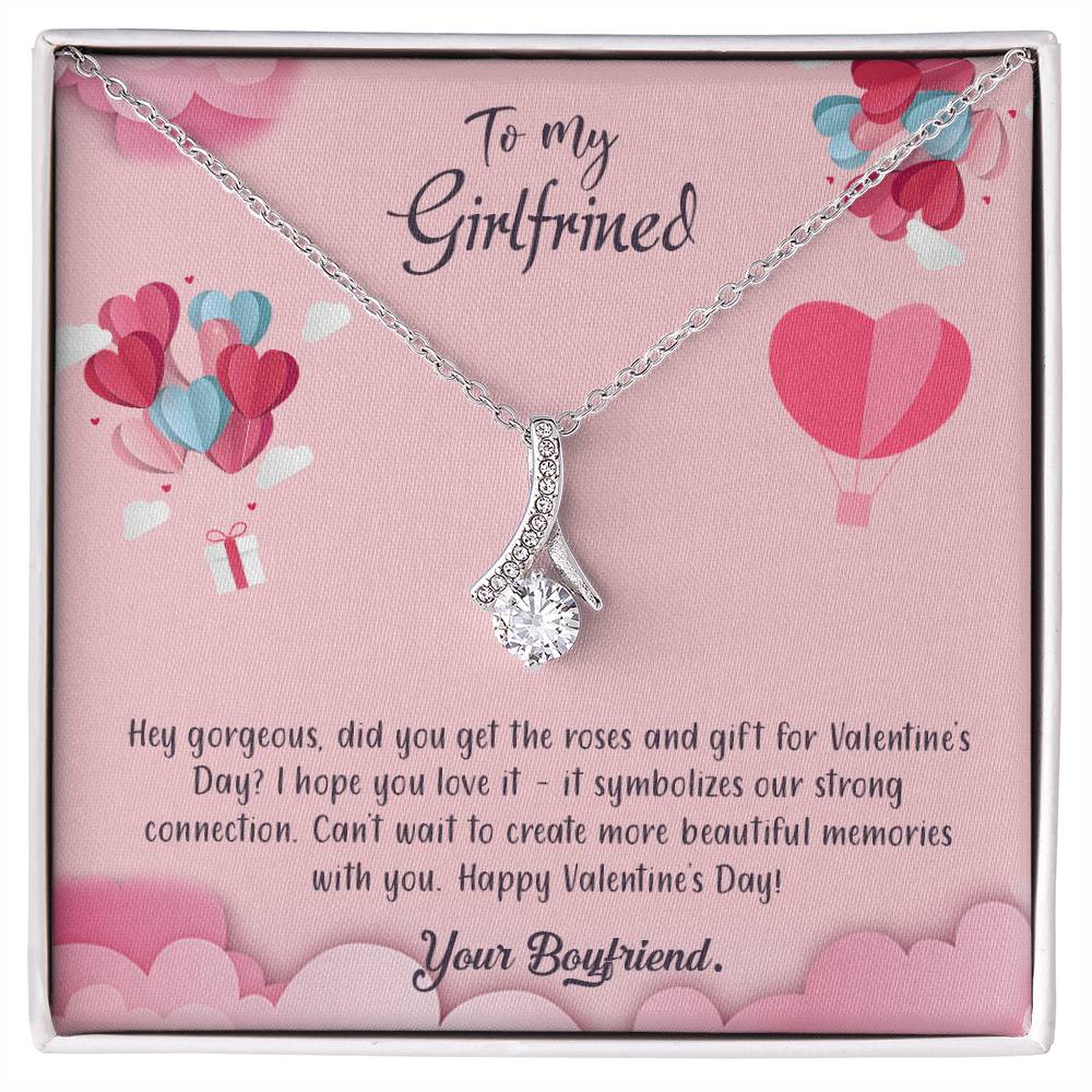 valentine-28c Alluring Beauty Necklace, Gift to my Girlfriend with Beautiful Message Card