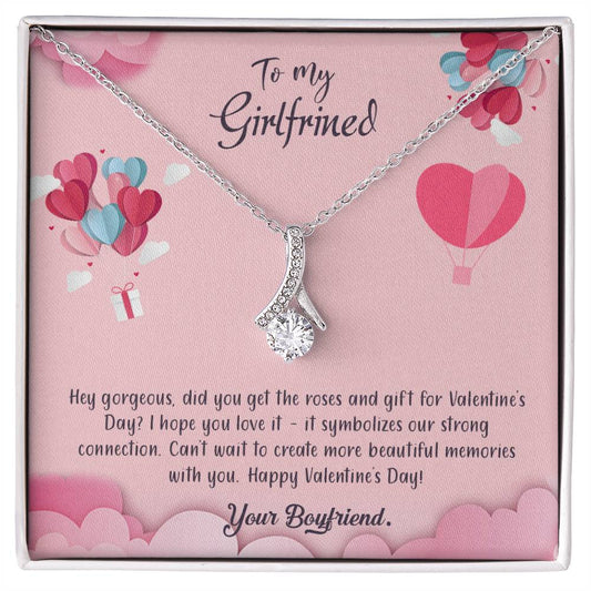 valentine-28c Alluring Beauty Necklace, Gift to my Girlfriend with Beautiful Message Card