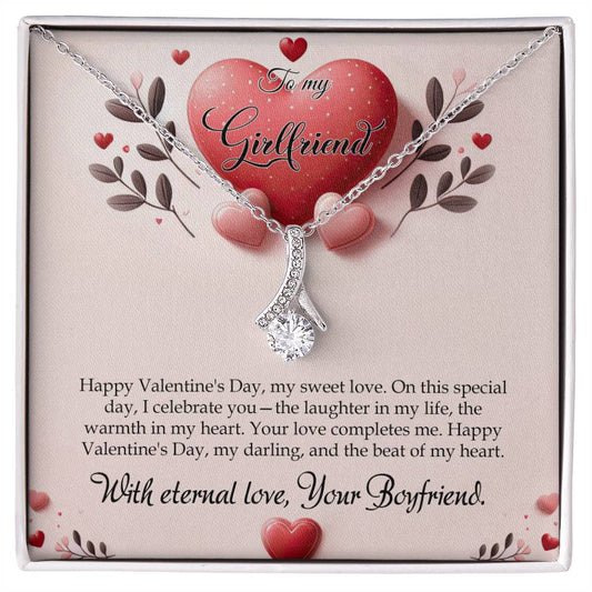 Valentine-st13c Alluring Beauty Necklace, Gift to my Girlfriend with Beautiful Message Card