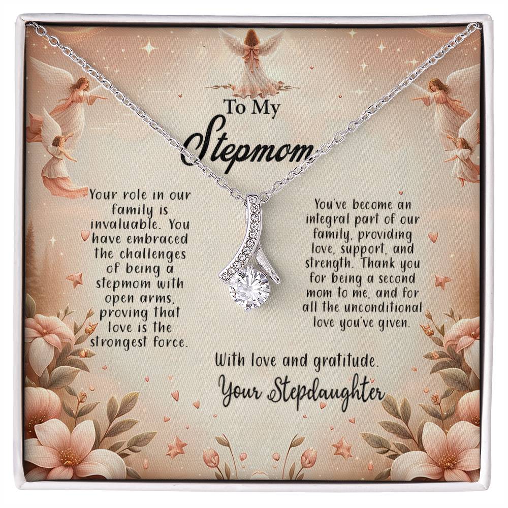 4052b Alluring Beauty Necklace, Gift to my Stepmom with Beautiful Message Card